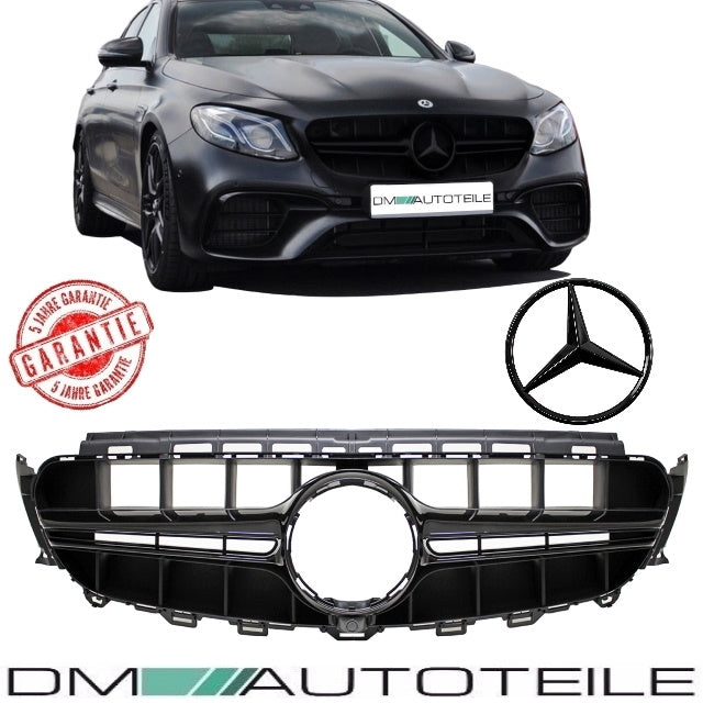 Sport Edition Kühlergrill Schwarz Glanz +Original Stern lackiert passt für Mercedes E Klasse W213 S213 C238 A238 ab 2016 n...