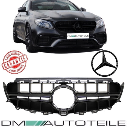 Sport Edition Kühlergrill Schwarz Glanz +Original Stern lackiert passt für Mercedes E Klasse W213 S213 C238 A238 ab 2016 n...