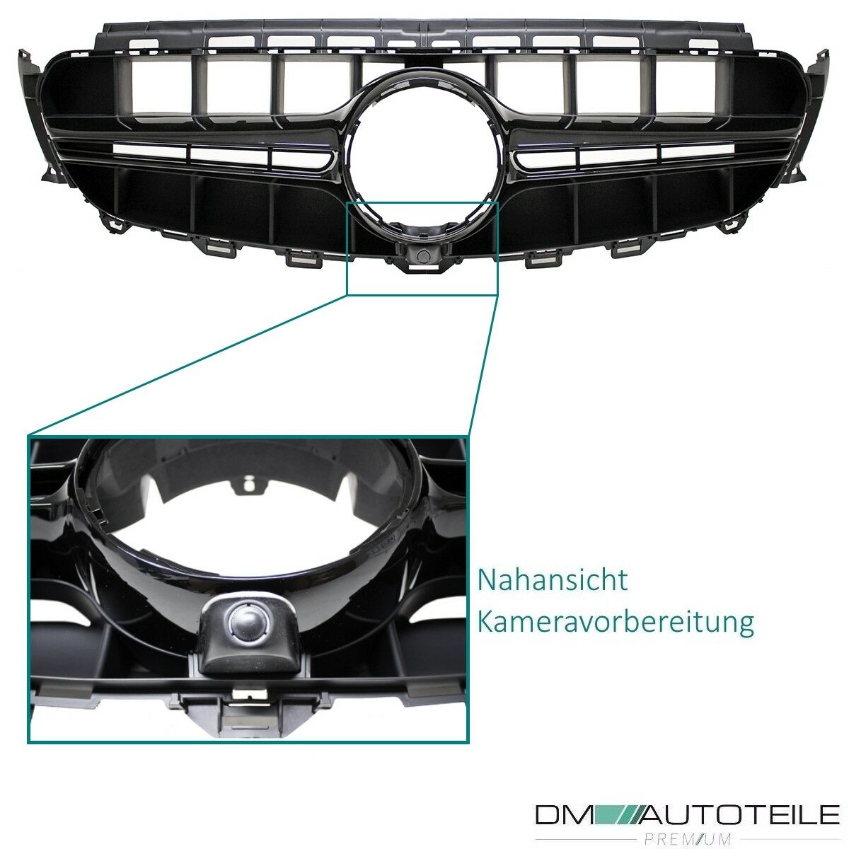 Sport Edition Kühlergrill Schwarz Glanz +Original Stern lackiert passt für Mercedes E Klasse W213 S213 C238 A238 ab 2016 n...