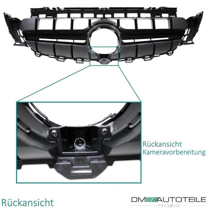 Sport Edition Kühlergrill Schwarz Glanz +Original Stern lackiert passt für Mercedes E Klasse W213 S213 C238 A238 ab 2016 n...