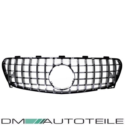 Sport-Kühlergrill für Panamericana GT Chrom Schwarz passt für Mercedes GLA X156 Mopf ab 2017