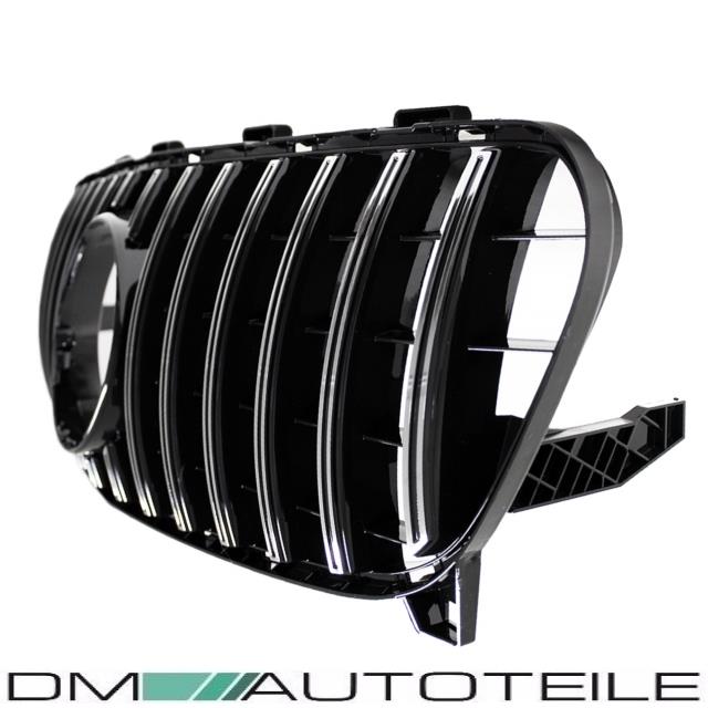 Sport-Kühlergrill für Panamericana GT Chrom Schwarz passt für Mercedes GLA X156 Mopf ab 2017