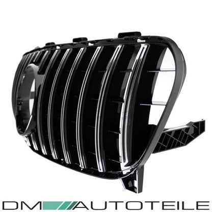 Sport-Kühlergrill für Panamericana GT Chrom Schwarz passt für Mercedes GLA X156 Mopf ab 2017