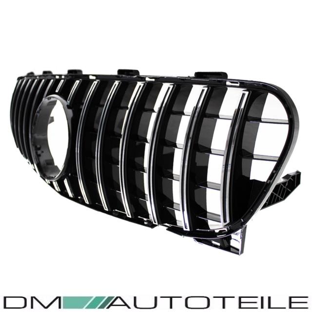 Sport-Kühlergrill für Panamericana GT Chrom Schwarz passt für Mercedes GLA X156 Mopf ab 2017