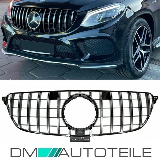 Sport-Kühlergrill für Panamericana GT Schwarz Chrom passend für Mercedes GLE C292 Coupe ab bj. 2015