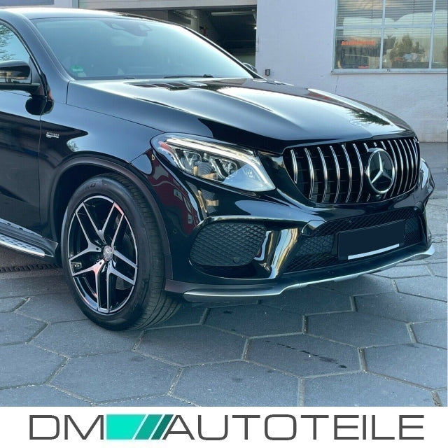 Sport-Kühlergrill für Panamericana GT Schwarz Chrom passend für Mercedes GLE C292 Coupe ab bj. 2015