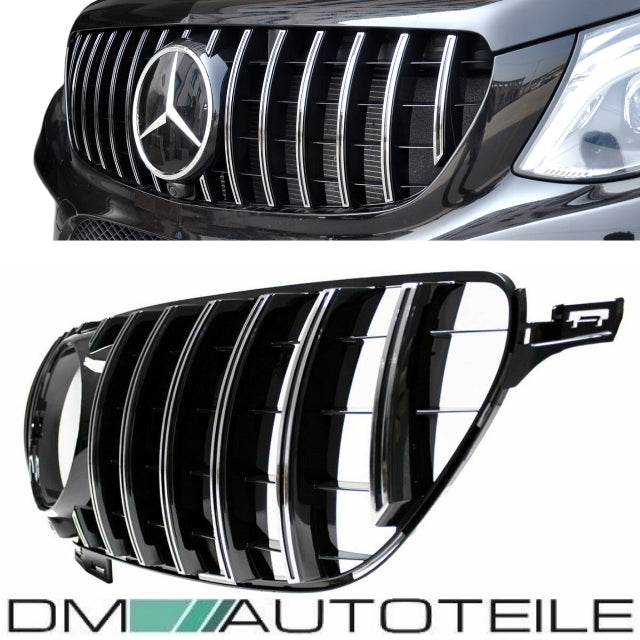 Sport-Kühlergrill für Panamericana GT Chrom passt für Mercedes GLE (ML) W166 Baujahr 2015-2018