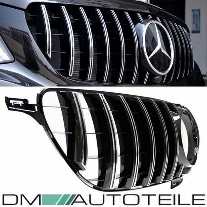 Sport-Kühlergrill für Panamericana GT Chrom passt für Mercedes GLE (ML) W166 Baujahr 2015-2018
