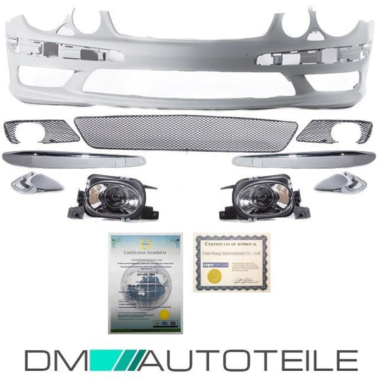 Mercedes S211 W211 02-06 VFL. Stoßstange ohne PDC + Nebel + Zubehör für E55 AMG