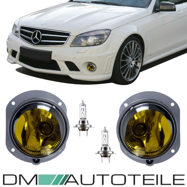 Nebelscheinwerfer SET Gelb H11 passt für Mercedes W211 S211 W204 S204 C209 A209 AMG Sport