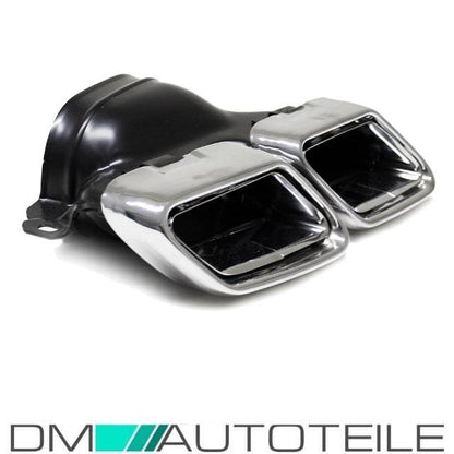 Mercedes W212 W222 Auspuffblenden Chrom 4-Rohr Edelstahl + Zubehör E63 S63 AMG