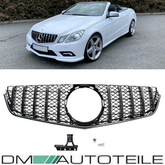 Sport-Kühlergrill für Panamericana GT Chrom passt für Mercedes E-Klasse W207 Coupe Cabrio 09-13