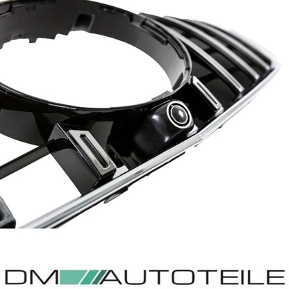 Set Sport-Panamericana Kühlergrill Chrom Schwarz +Stern passend für Mercedes E-Klasse Coupe C207 A207 Mopf 13-17