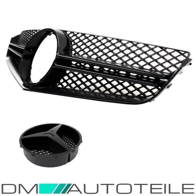 Kühlergrill Komplett Schwarz passt für Mercedes E-Klasse Coupe Cabrio W207 nicht für AMG E63 ab Bj 09-13
