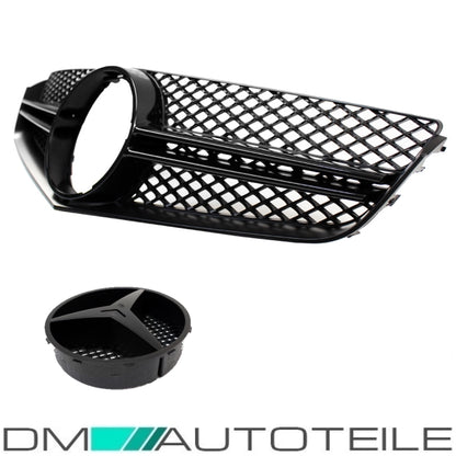 Kühlergrill Komplett Schwarz passt für Mercedes E-Klasse Coupe Cabrio W207 nicht für AMG E63 ab Bj 09-13
