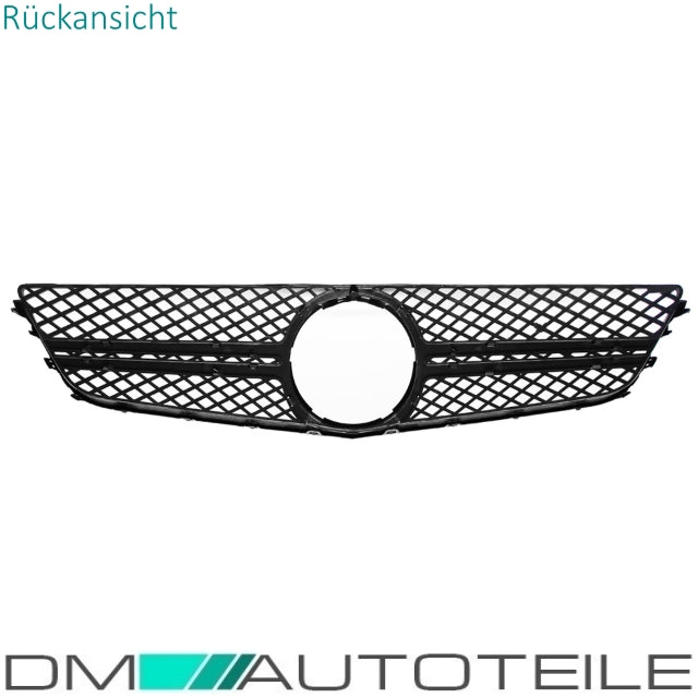 Kühlergrill Komplett Schwarz passt für Mercedes E-Klasse Coupe Cabrio W207 nicht für AMG E63 ab Bj 09-13