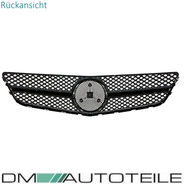 Set Kühlergrill Komplett Schwarz + Stern lackiert passt für Mercedes E-Klasse Coupe Cabrio W207 nicht für AMG E63 ab Bj 09-13