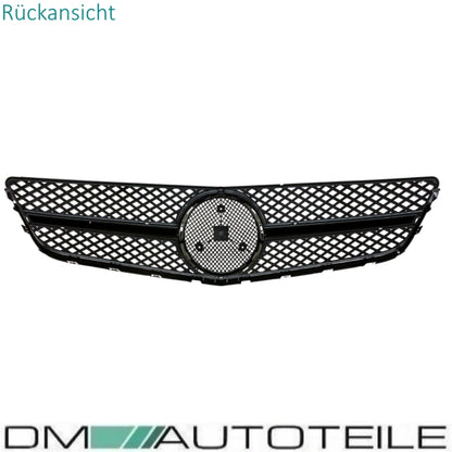 Set Kühlergrill Komplett Schwarz + Stern lackiert passt für Mercedes E-Klasse Coupe Cabrio W207 nicht für AMG E63 ab Bj 09-13
