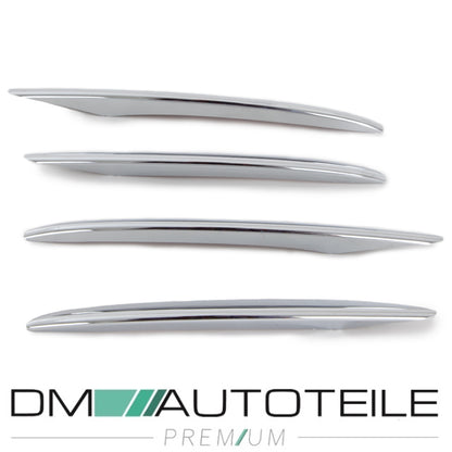 4tlg Spoiler Set Chrom passt für Mercedes E Klasse W213 S213 AMG Stoßstange ab 2016