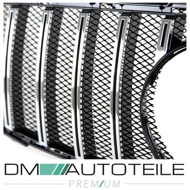 Sport Kühlergrill für Panamericana GT Grill Schwarz Chrom+ Race Gitter passt für Mercedes S205 W205 14-18