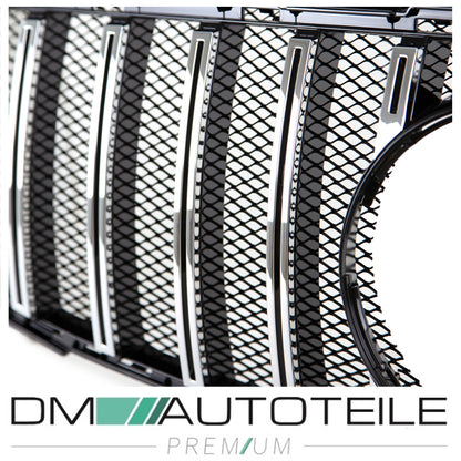 Sport Kühlergrill für Panamericana GT Grill Schwarz Chrom+ Race Gitter passt für Mercedes S205 W205 14-18