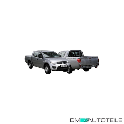 Außenspiegel rechts konvex glasklar schwarz passt für Mitsubishi L 200/Triton