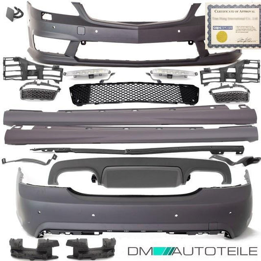Mercedes S-Klasse W221 Bodykit Lang LED Tagfahrlicht Komplett f. PDC +Zubehör für S63 AMG