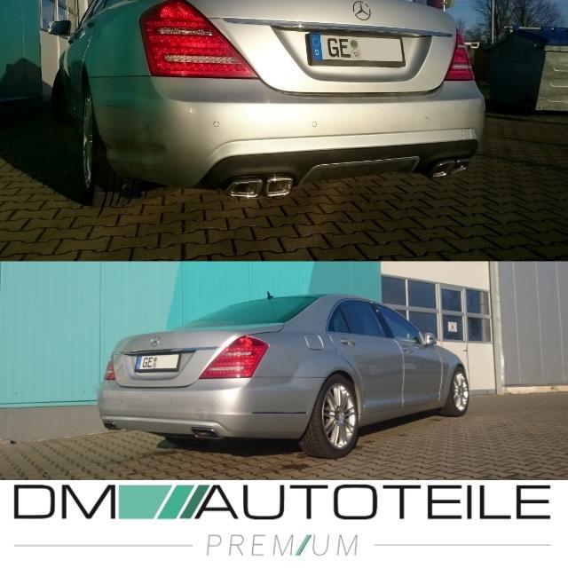 Mercedes S-Klasse W221 Stoßstange Hinten 05-13 SET +Duplex Diffusor für S65 AMG