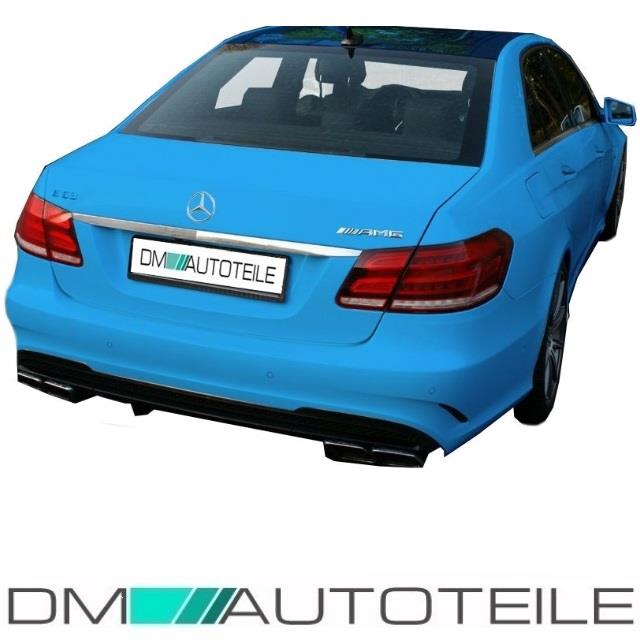 Mercedes W212 W222 Auspuffblenden Chrom Schwarz 4-Rohr Edelstahl + Zubehör E63 S63 AMG