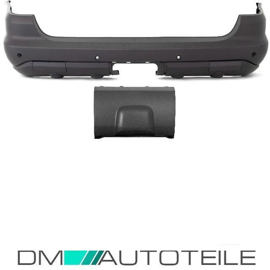 Set Mercedes W163 Stoßstange hinten für PDC ohne AHK+Abdeckung 01-05
