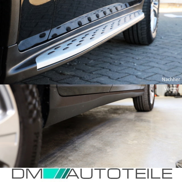 Satz Trittbretter Alu + Anbaumaterial passend für Mercedes GLC X253 + Coupe C253 2015-2019
