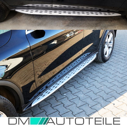 Satz Trittbretter Alu + Anbaumaterial passend für Mercedes GLC X253 + Coupe C253 2015-2019