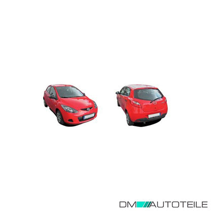 Außenspiegel links konvex grundiert mit Blinklicht glasklar passt für Mazda 2