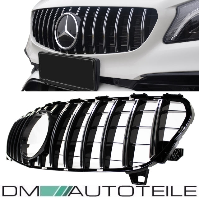 Sport -Panamericana GT Facelift Kühlergrill Chrom Schwarz passend für Mercedes A-Klasse W176 Mopf 2015-2019