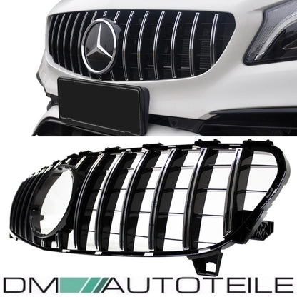Sport -Panamericana GT Facelift Kühlergrill Chrom Schwarz passend für Mercedes A-Klasse W176 Mopf 2015-2019