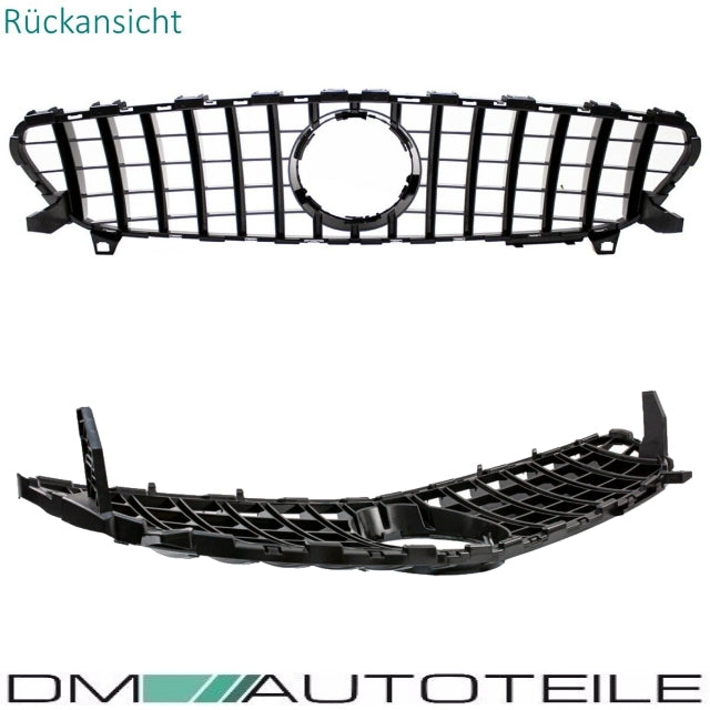 Sport -Panamericana GT Facelift Kühlergrill Chrom Schwarz passend für Mercedes A-Klasse W176 Mopf 2015-2019
