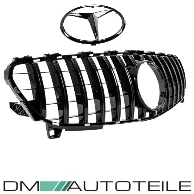 Set Sport -Panamericana GT Facelift Kühlergrill Komplett Schwarz + Stern lackiert passend für Mercedes A-Klasse W176 Mopf ...
