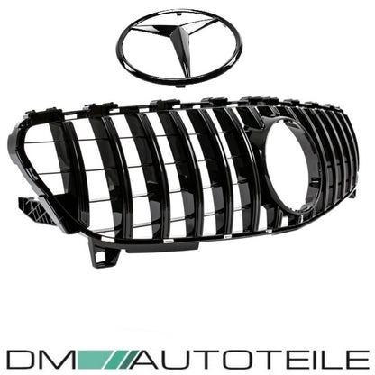 Set Sport -Panamericana GT Facelift Kühlergrill Komplett Schwarz + Stern lackiert passend für Mercedes A-Klasse W176 Mopf ...
