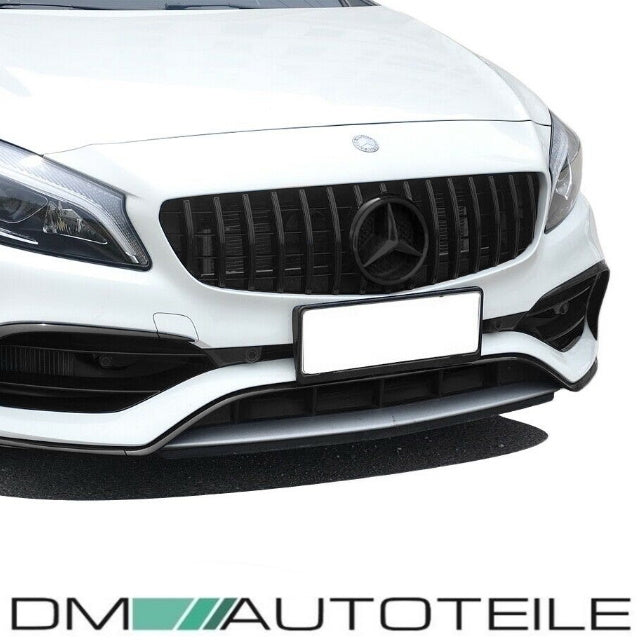 Set Sport -Panamericana GT Facelift Kühlergrill Komplett Schwarz + Stern lackiert passend für Mercedes A-Klasse W176 Mopf ...