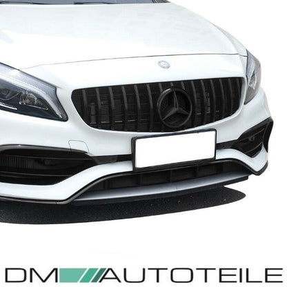 Set Sport -Panamericana GT Facelift Kühlergrill Komplett Schwarz + Stern lackiert passend für Mercedes A-Klasse W176 Mopf ...