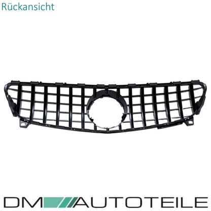 Set Sport -Panamericana GT Facelift Kühlergrill Komplett Schwarz + Stern lackiert passend für Mercedes A-Klasse W176 Mopf ...