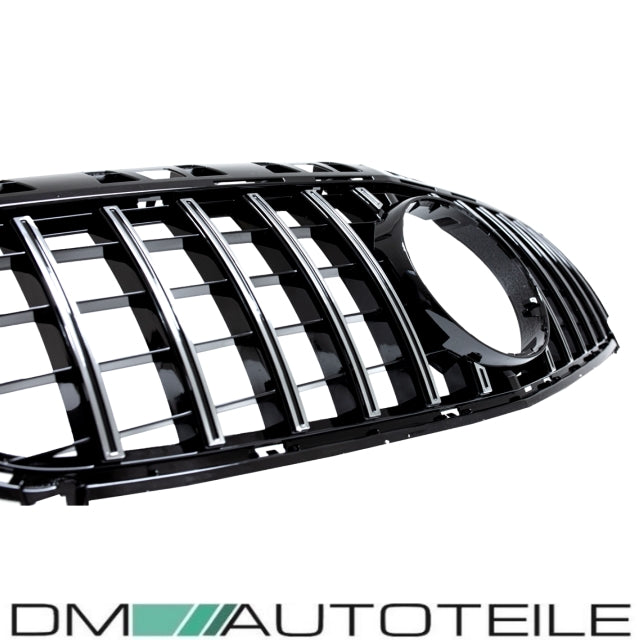 Sport Kühlergrill für Panamericana GT Schwarz Chrom passt für Mercedes A-Klasse W176 Vorfacelift 12-15