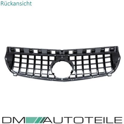 Set Sport Kühlergrill für Panamericana GT Schwarz Chrom +Stern passt für Mercedes A-Klasse W176 Vorfacelift 12-15
