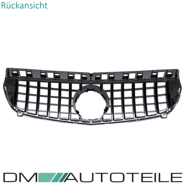 Set Sport Kühlergrill für Panamericana GT Schwarz + Stern Hochglanz passend für Mercedes W176 Vor Mopf 12-15