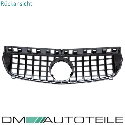 Set Sport Kühlergrill für Panamericana GT Schwarz + Stern Hochglanz passend für Mercedes W176 Vor Mopf 12-15