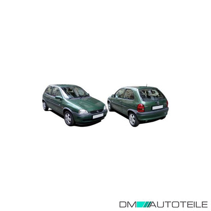 Stoßstange vorne schwarz geriffelt+ Spoiler passt für Opel Corsa B bj 06/97-00