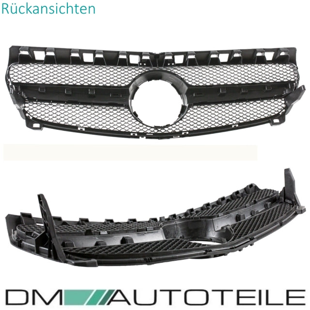 Sport Kühlergrill Schwarz Glanz passt für Mercedes A-Klasse W176 ab 13-15 nicht für AMG 45