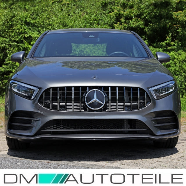 Sport-Kühlergrill für Panamericana GT Chrom passt für Mercedes A-Klasse W177 Bj ab 2018 auch 360° Kamera