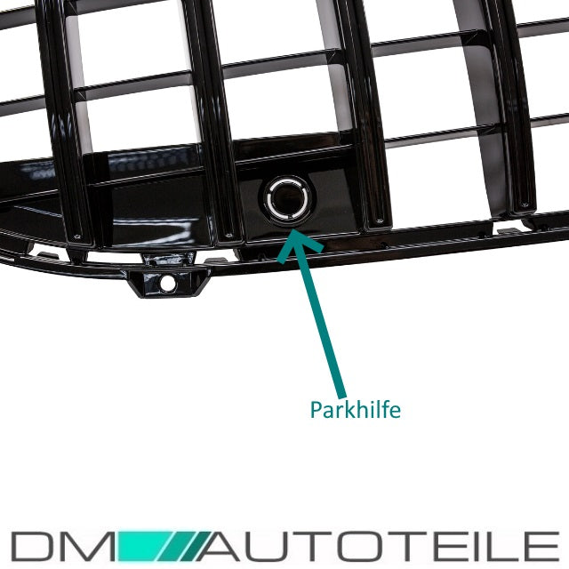 Sport-Kühlergrill für Panamericana GT Schwarz glanz passt für Mercedes A-Klasse W177 Bj ab 2018 ohne Kamera Loch
