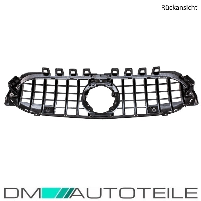 Sport-Kühlergrill für Panamericana GT Schwarz glanz passt für Mercedes A-Klasse W177 Bj ab 2018 ohne Kamera Loch